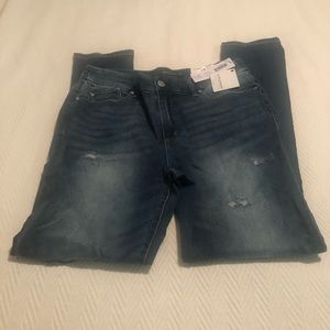 Chico’s destructed platinum jeggings